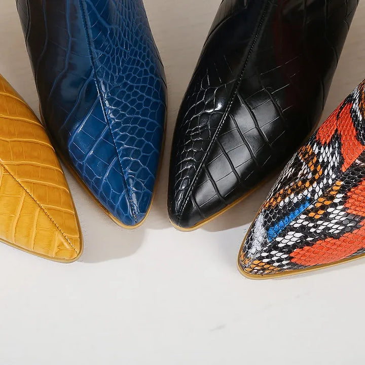 Sevrin Croc Heel Boot