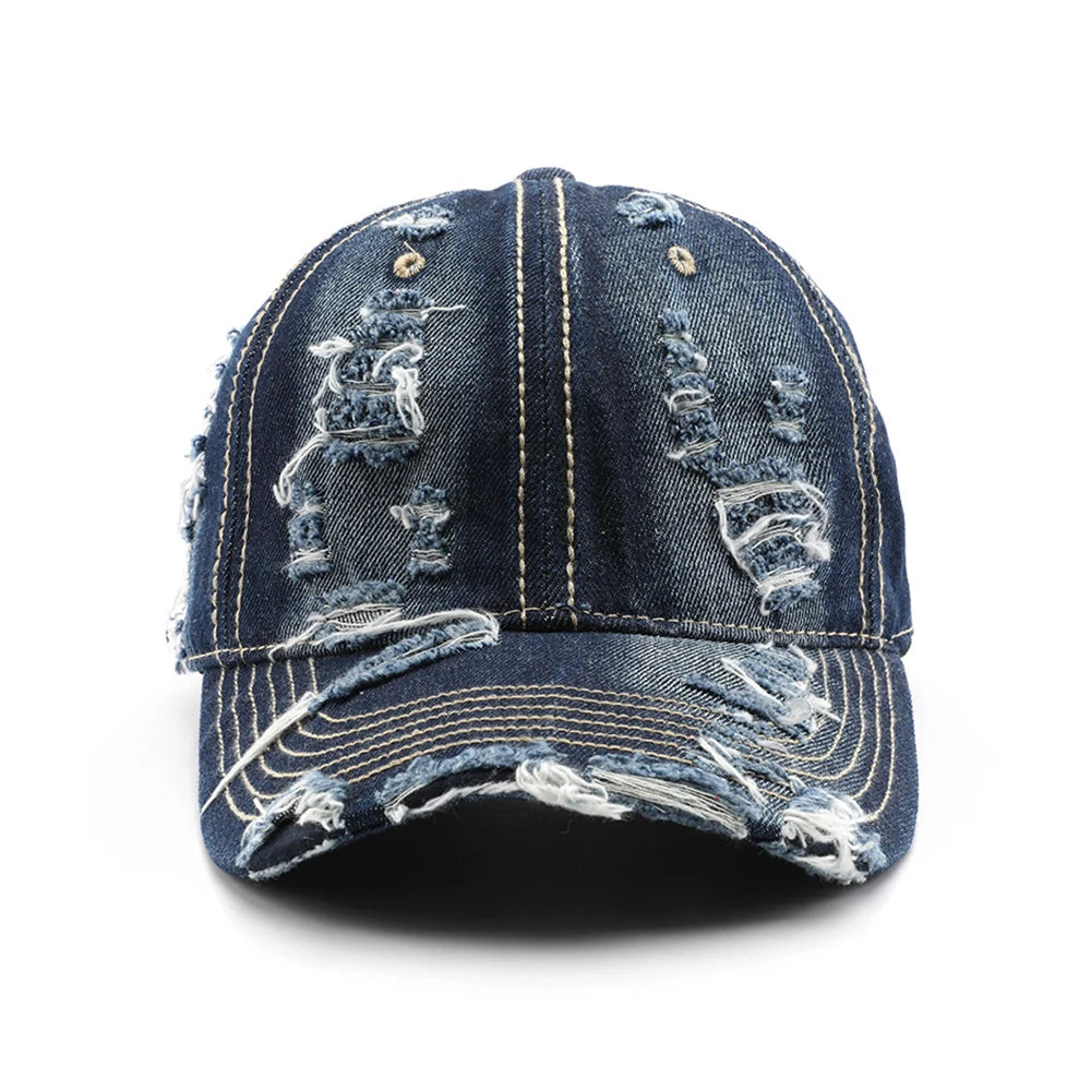 Harrow Distressed Denim Cap