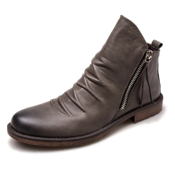 Roger Zip Leather Boots
