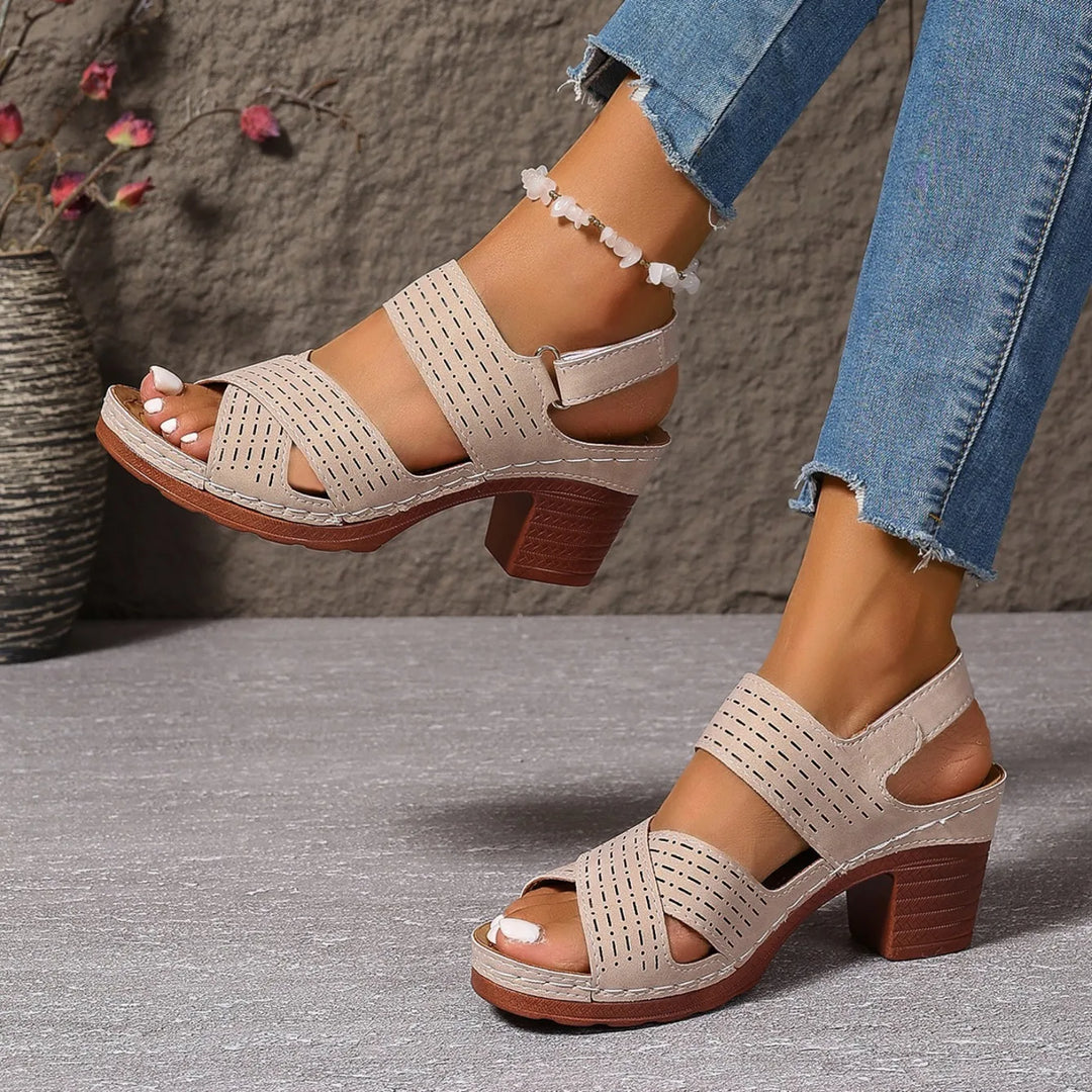Virella Cross Heel Sandals