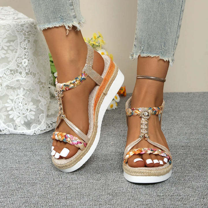 Avelyn Braided Wedge Sandals