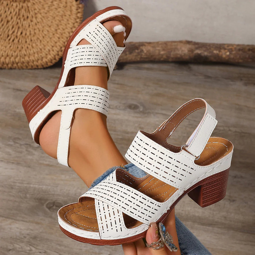 Virella Cross Heel Sandals