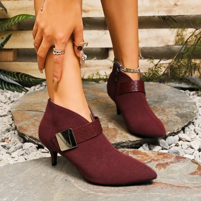 Ravelle Pointed Buckle Heels