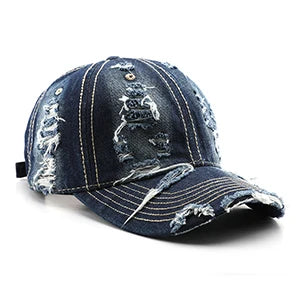 Harrow Distressed Denim Cap