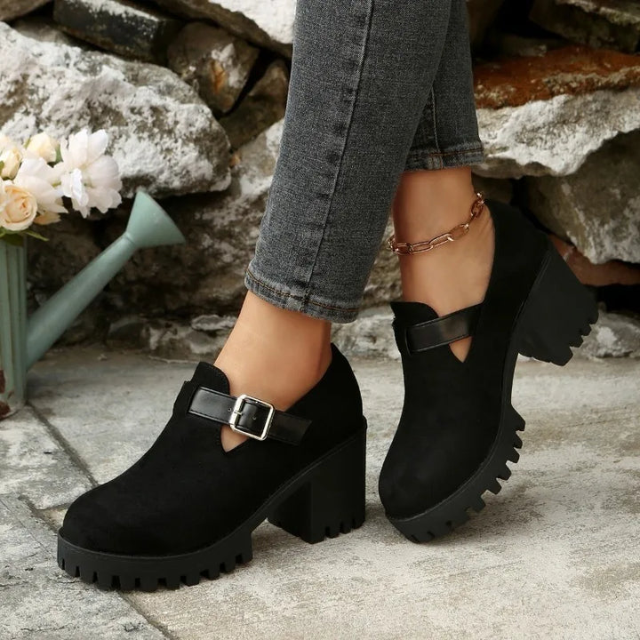 Serina Buckle Platform Heels