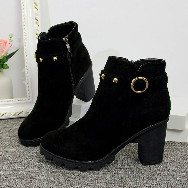 Ravella Stud Block Boots