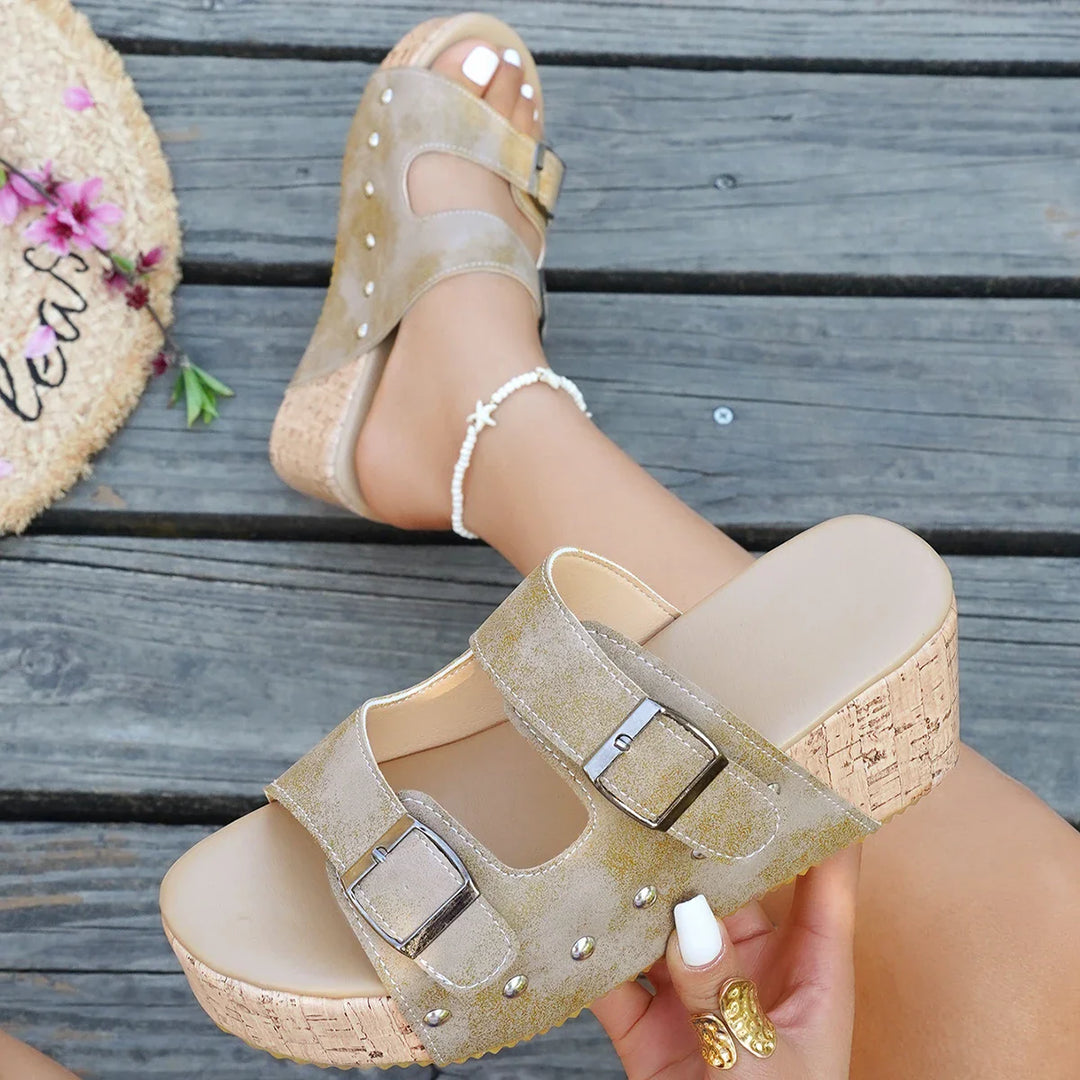 Rovena Buckle Slides