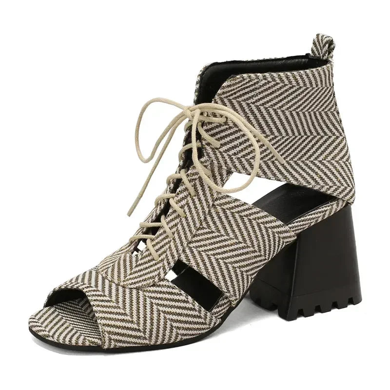 Aveline Lace-Up Heels