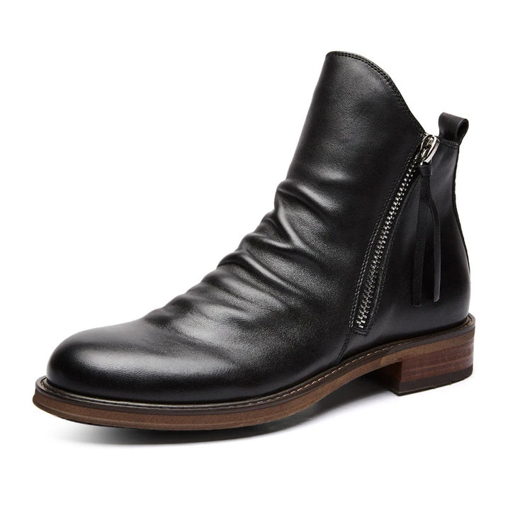 Roger Zip Leather Boots