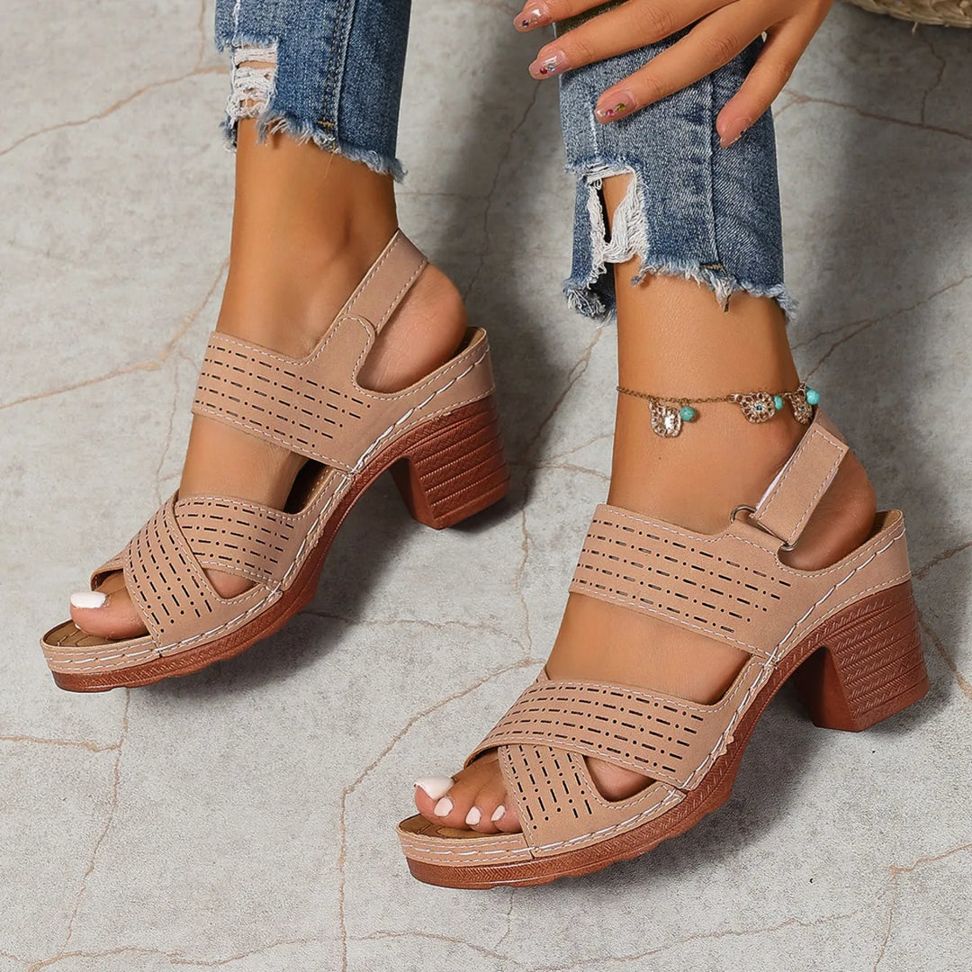 Virella Cross Heel Sandals
