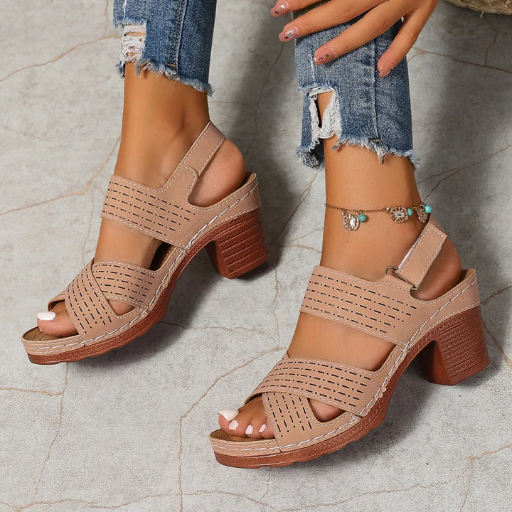 Virella Cross Heel Sandals