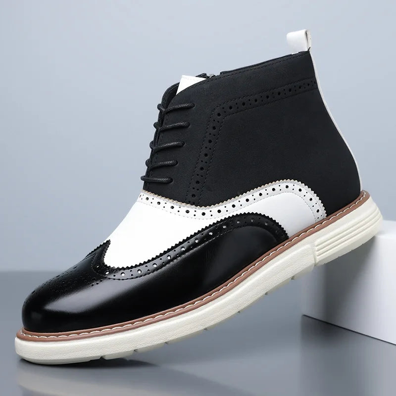 Milan Crest Leather Boots