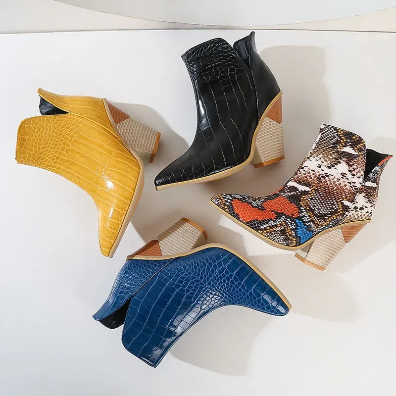 Sevrin Croc Heel Boot