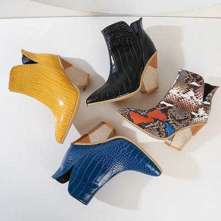 Sevrin Croc Heel Boot