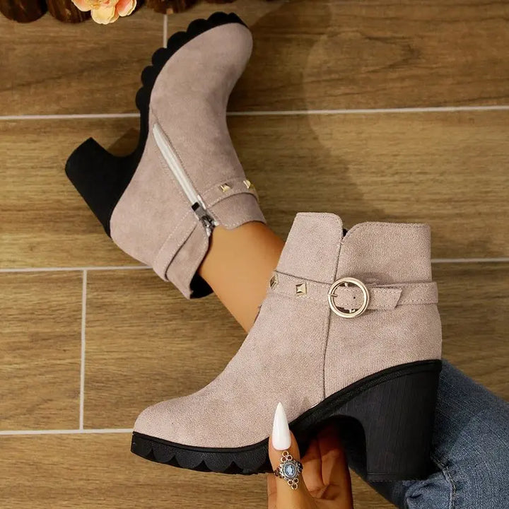 Ravella Stud Block Boots