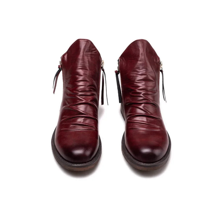 Roger Zip Leather Boots