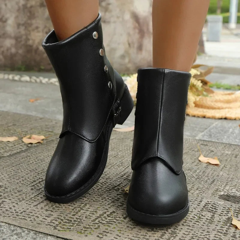 Elvara Stud Ankle Boots