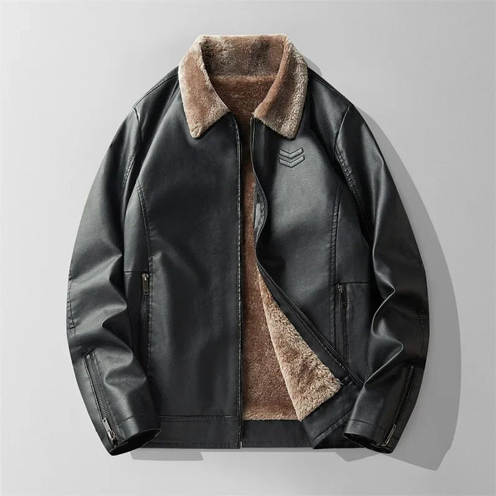 Huxley Leather Fleece Jacket