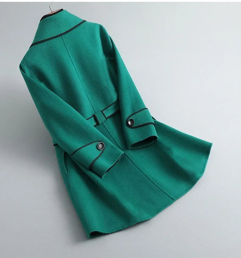 Alviera Trim Belted Coat