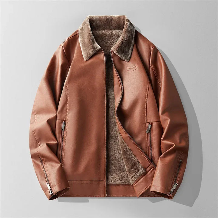 Huxley Leather Fleece Jacket