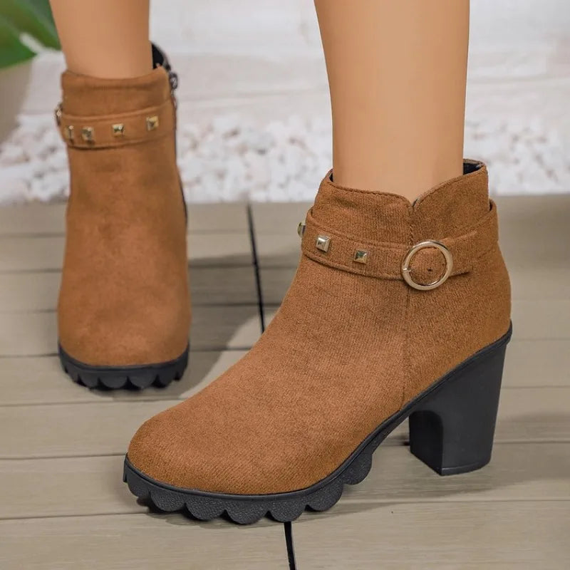 Ravella Stud Block Boots