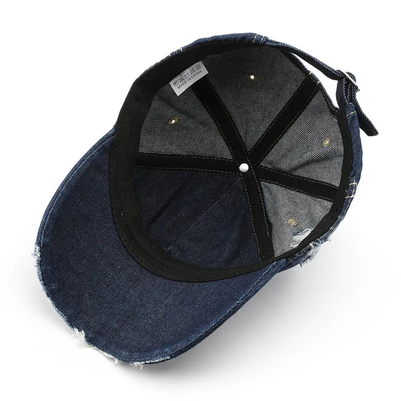 Harrow Distressed Denim Cap