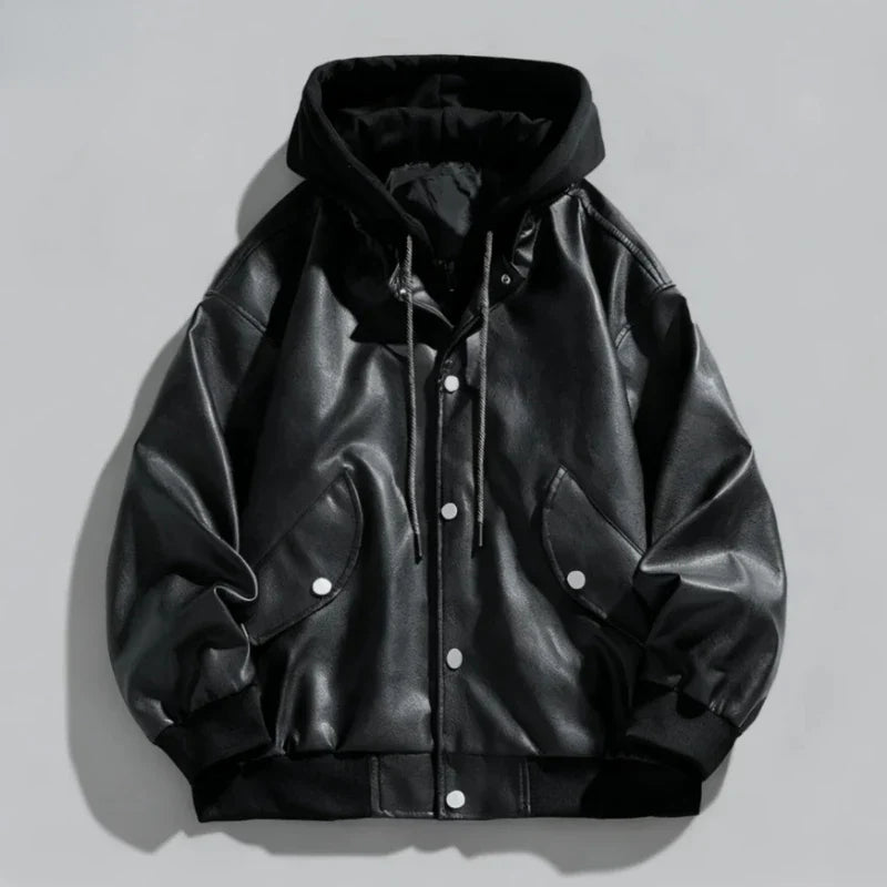 Varano Hooded Leather Jacket