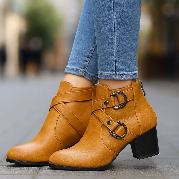 Marvelle Double-Buckle Booties